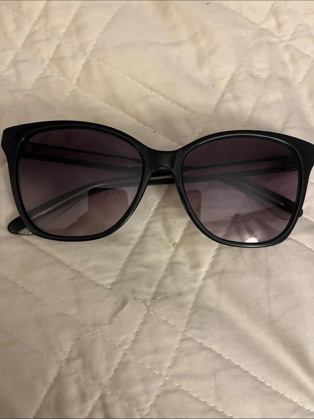 Calvin Klein Black Oversized Sunglasses with Dark Lenses